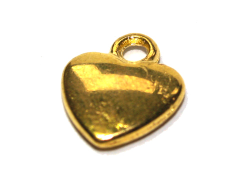 Anhänger Herz, goldfarben, ca. 12x10mm